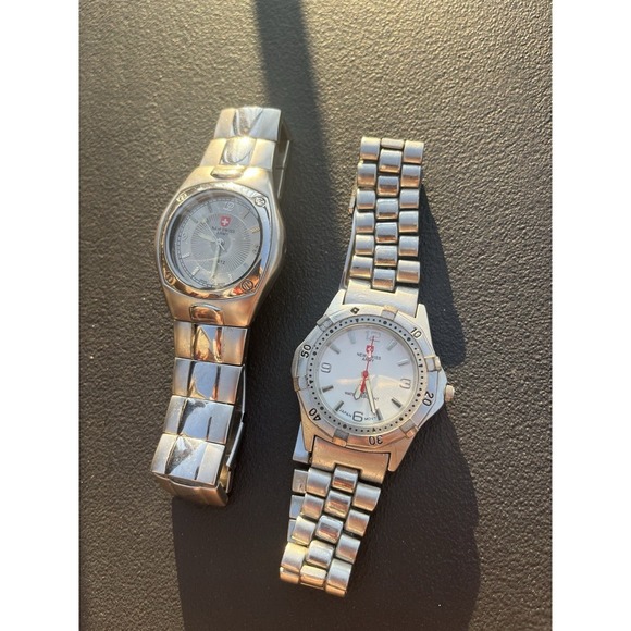 Used New Swiss Army Mens UNTESTED Stainless Steel  Watch 2 PCs - Picture 3 of 13